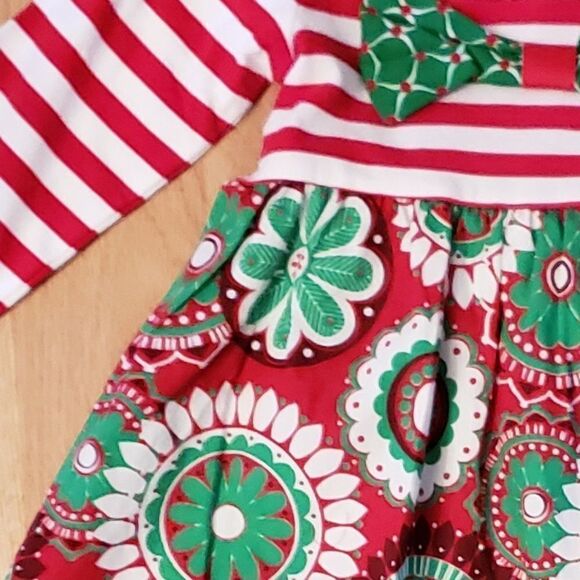 NWT Counting Daisies Holiday Candy Stripe Dress - Picture 4 of 8